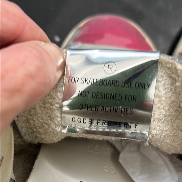 Golden Goose Pink and Silver Sneakers - Picture 9 of 13